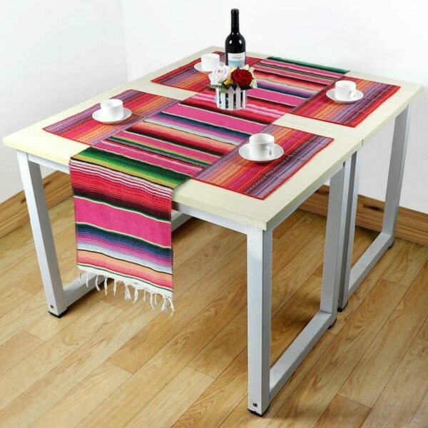 1 Pc 35*215 cm coton Table drapeau Style mexicain nappe mariage décoration fête fournitures anniversaire table décoration – Image 4